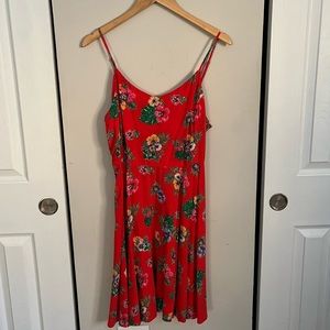 Old Navy Red Hawaiian Floral Dress
